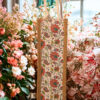 Eco-friendly jute bottle bag with floral cotton panel