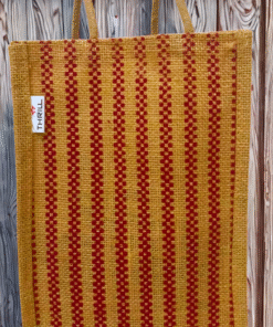 UR Red Striped Jute Water Bottle Bag