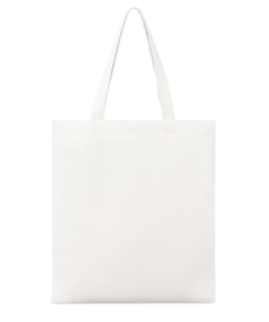 Plain white tote bag with long handles