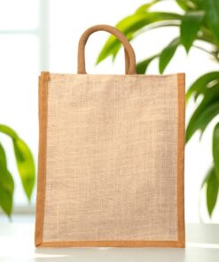UR 12"x14" White Jute Tote Bag