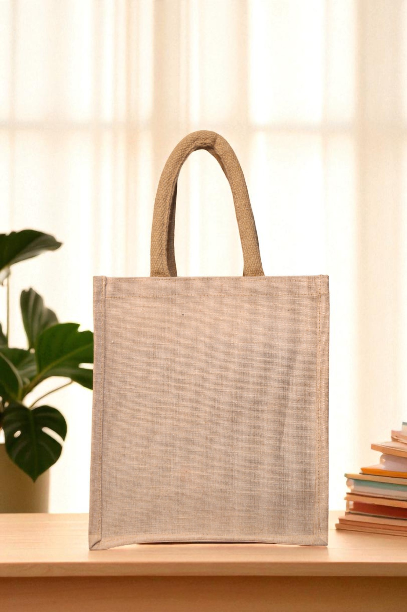 IMG_9694-Photoroom.jpg Small solid-colored juco tote bag with padded handles