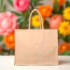Plain juco tote bag with long handles
