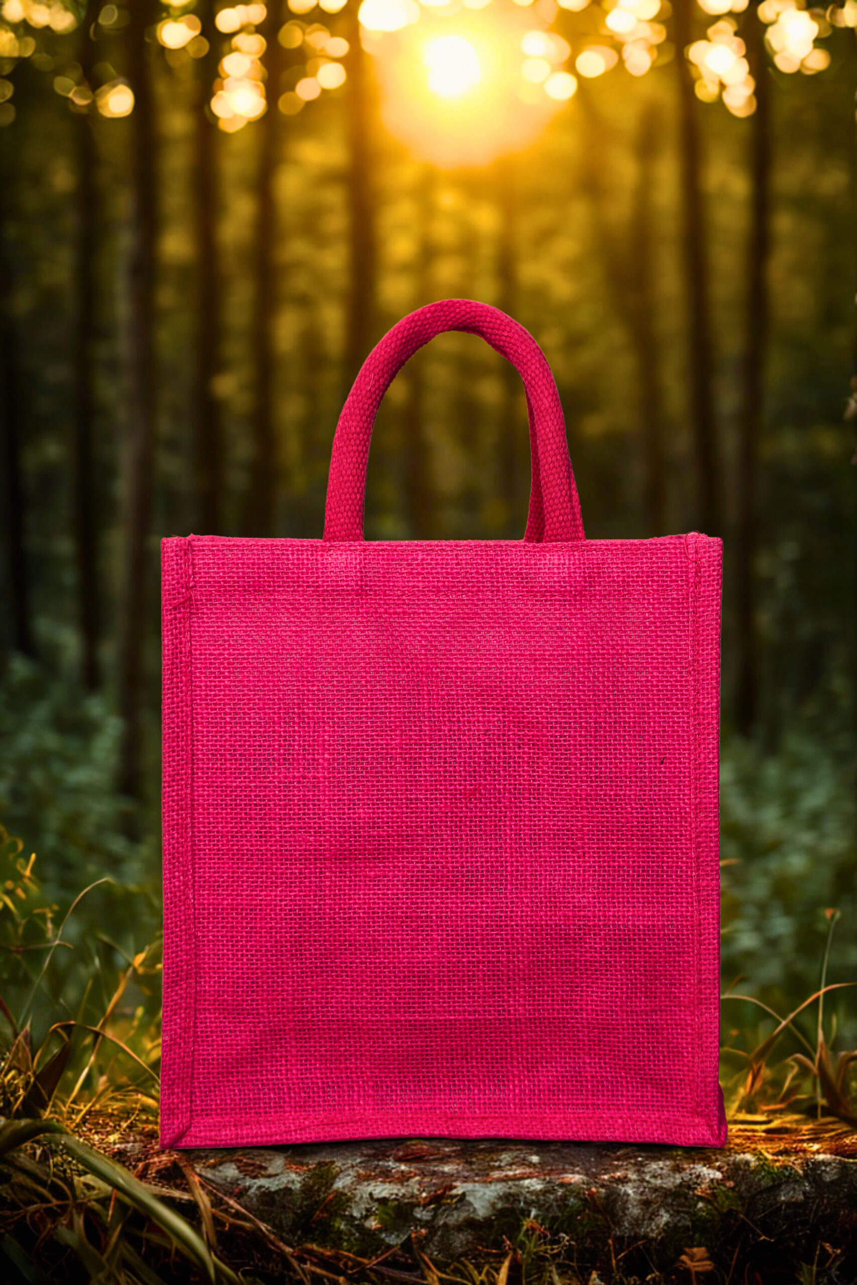 cf6b3551-6a92-41e4-adee-f2d31eb90982-scaled-1.jpg A compact pink jute tote bag with short handles