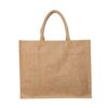 Large 16"x13" plain jute tote bag with short sturdy handles